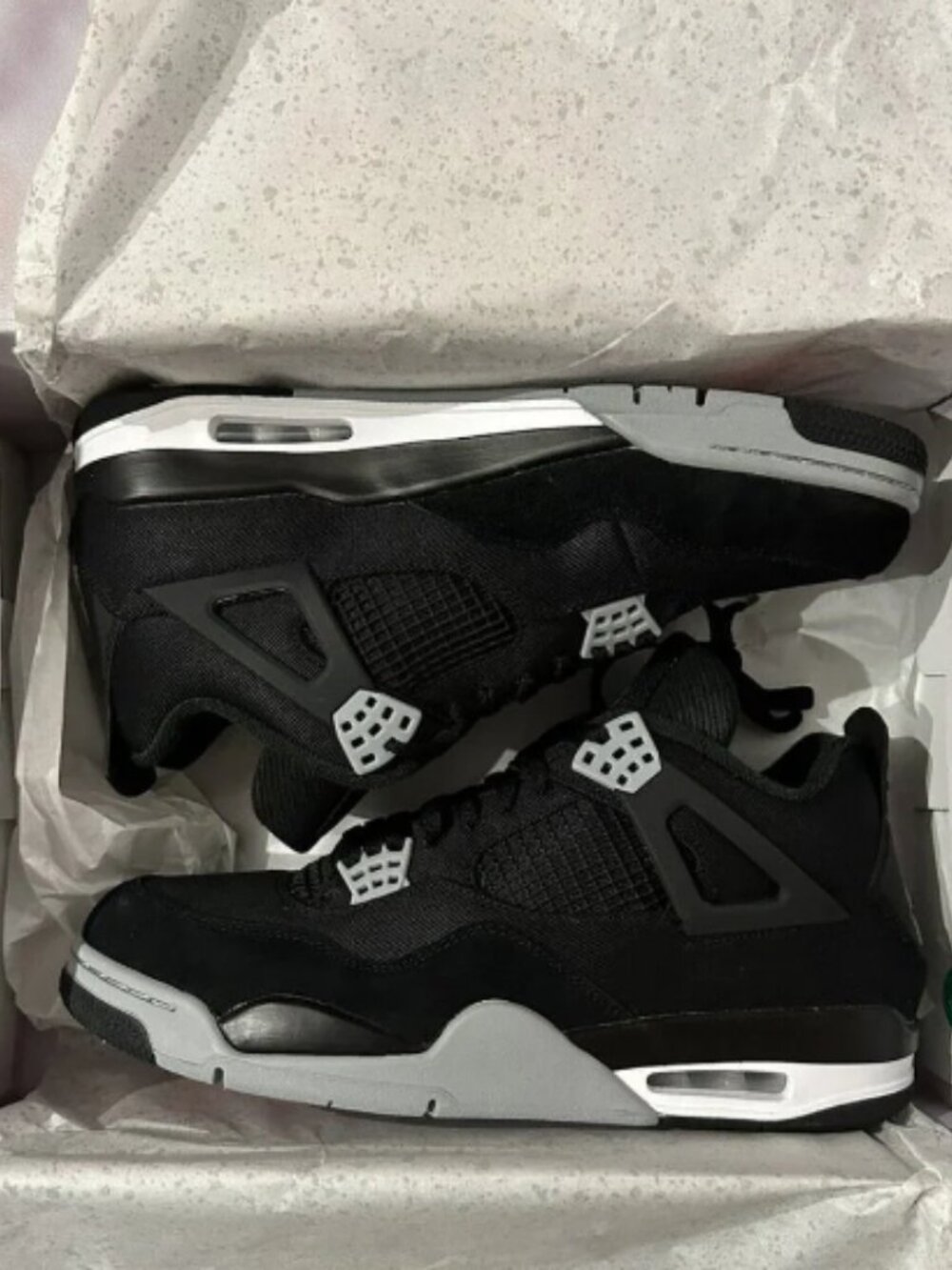 Nike Air Jordan 4 Retro SE Black Canvas Cat Thunder